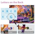 500 Pieces Jigsaw Puzzles for Adults, Beautiful Forest Flower Car Puzzle for Adults Children Elderly, Recycled Paper Puzzle 500 Pieces, Glossy, Sturdy Pieces Challenging Family Game (20.5x15in)