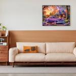 500 Pieces Jigsaw Puzzles for Adults, Beautiful Forest Flower Car Puzzle for Adults Children Elderly, Recycled Paper Puzzle 500 Pieces, Glossy, Sturdy Pieces Challenging Family Game (20.5x15in)