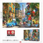 Educa - The Old Streets of Paris - 4000 Piece Jigsaw Puzzle - Puzzle Glue Included - Completed Image Measures 53.5" x 37.75" - Ages 14+ (19284)
