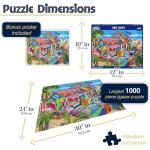 White Mountain Surf Shack 1000 Piece Puzzle for Adults Beach Summer Jigsaw Puzzles for Grandparents Adult Family