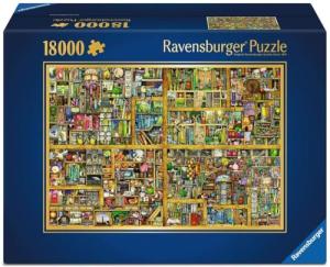 Ravensburger Magical Bookcase 18,000 Piece Jigsaw Puzzle for Adults - 17825 - Handcrafted Tooling, Durable Blueboard, Every Piece Fits Together Perfectly