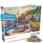 Buffalo Games - Dominic Davison - American Harbor Town - 2000 Piece Jigsaw Puzzle for Adults -Challenging Puzzle Perfect for Game Nights - Finished Size is 38.50 x 26.50