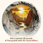 1000 Pieces Jigsaw Puzzle for Adults–3D Sunset Canyon, 26.6 x 26.6in Impossible Difficult Hard Challenging Jigsaw Puzzles, Perfect Christmas Birthday Party Home Decor Gift