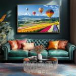 2000 Piece Puzzle for Adults – Colorful Hot Air Balloons Over Tulip Fields & Mountains – Vibrant Nature Jigsaw Puzzle – Challenging for Adults, Families & Puzzle Lovers – 39" x 28"