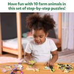 Skillmatics Step by Step Puzzles - 40 Piece Jigsaw & Toddler Puzzle, Farm Animals, Christmas Stocking Stuffers, Montessori Educational & Travel Toy for Boys & Girls, Gifts for Kids Ages 3, 4, 5 and Up