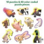 Skillmatics Step by Step Puzzles - 40 Piece Jigsaw & Toddler Puzzle, Farm Animals, Christmas Stocking Stuffers, Montessori Educational & Travel Toy for Boys & Girls, Gifts for Kids Ages 3, 4, 5 and Up
