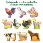 Skillmatics Step by Step Puzzles - 40 Piece Jigsaw & Toddler Puzzle, Farm Animals, Christmas Stocking Stuffers, Montessori Educational & Travel Toy for Boys & Girls, Gifts for Kids Ages 3, 4, 5 and Up