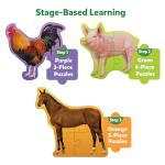 Skillmatics Step by Step Puzzles - 40 Piece Jigsaw & Toddler Puzzle, Farm Animals, Christmas Stocking Stuffers, Montessori Educational & Travel Toy for Boys & Girls, Gifts for Kids Ages 3, 4, 5 and Up