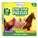 Skillmatics Step by Step Puzzles - 40 Piece Jigsaw & Toddler Puzzle, Farm Animals, Christmas Stocking Stuffers, Montessori Educational & Travel Toy for Boys & Girls, Gifts for Kids Ages 3, 4, 5 and Up