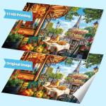 2000 Piece Puzzle for Adults, Romantic Paris Street Scene with Eiffel Tower, Carousel, and Café, Challenging Jigsaw Puzzle Gift for Travel and Art Lovers, Finished Size 39" x 28"