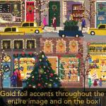 Galison Winter Lights Foil Puzzle, 500 Pieces, 20” x 20” – Holiday Jigsaw Puzzle Featuring a Festive City Scene by Joy Laforme – Thick, Sturdy Pieces, Challenging Family Activity, Great Gift Idea