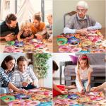 500 Pieces Puzzles for Adults, Colorful Donuts Puzzle for Adults Seniors, Recycled Paper Jigsaw Puzzle 500 Pieces, Fit Together Perfectly Challenging Puzzles Perfect for Game Nights 20.5x15in