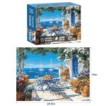 500 Piece Puzzles for Adults,Jigsaw Puzzles 500 Pieces Beach Puzzles,Beautiful Yard Puzzle Flower Puzzle Games for Adults Senior Recycled Cardboard Family Activity Game Nights Gift Toy