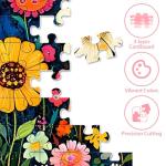 500 Piece Jigsaw Puzzle for Adults - Colorful Flower Puzzle 500 Pieces for Adults Elderly Kids, Recycled Cardboard Challenging Puzzle Perfect for Game Nights - Finished Size is 20.5 x 15 Home Decor