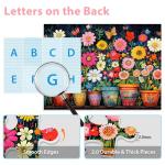 500 Piece Jigsaw Puzzle for Adults - Colorful Flower Puzzle 500 Pieces for Adults Elderly Kids, Recycled Cardboard Challenging Puzzle Perfect for Game Nights - Finished Size is 20.5 x 15 Home Decor