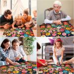 500 Piece Jigsaw Puzzle for Adults - Colorful Flower Puzzle 500 Pieces for Adults Elderly Kids, Recycled Cardboard Challenging Puzzle Perfect for Game Nights - Finished Size is 20.5 x 15 Home Decor