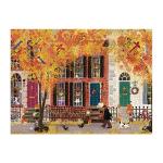Autumn in The Neighborhood 1000 Piece Puzzle from Galison - 27" x 20" Beautifully Illustrated Puzzle from Joy LaForme, Thick & Sturdy Pieces, Challenging Activity for Adults, Unique Gift Idea!