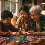 White Mountain 1000 Piece Jigsaw Puzzle Winter Christmas Holiday Puzzles for Adults and Kids 24"x30" Large Pieces - Rockefeller Christmas