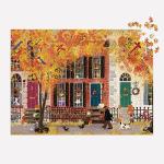 Autumn in The Neighborhood 1000 Piece Puzzle from Galison - 27" x 20" Beautifully Illustrated Puzzle from Joy LaForme, Thick & Sturdy Pieces, Challenging Activity for Adults, Unique Gift Idea!