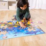 Melissa & Doug Underwater Ocean Floor Puzzle, 48 pc Jumbo Jigsaw Puzzle, Educational Screen Free Activity for Toddler, Preschoolers and Kids Ages 3+ (2 x 3 Feet) - FSC Certified