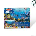 Melissa & Doug Underwater Ocean Floor Puzzle, 48 pc Jumbo Jigsaw Puzzle, Educational Screen Free Activity for Toddler, Preschoolers and Kids Ages 3+ (2 x 3 Feet) - FSC Certified