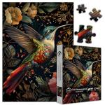 Vintage Hummingbird Puzzles for Adults 1000 Pieces, Colorful Flower Hummingbird Jigsaw Puzzles with Animals, Beautiful Bird Floral Impossible Nature Art Themed Puzzle, Hard Challenging for Adults