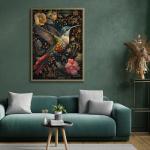 Vintage Hummingbird Puzzles for Adults 1000 Pieces, Colorful Flower Hummingbird Jigsaw Puzzles with Animals, Beautiful Bird Floral Impossible Nature Art Themed Puzzle, Hard Challenging for Adults
