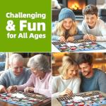 MINIWAN Christmas Jigsaw Puzzles 500 Pieces for Adults - 23x15 Inches Winter Holiday Puzzle with Unique Shaped Pieces, Fun & Challenging Snowman Art for Christmas Vacation