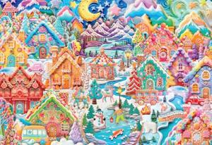 Buffalo Games – Colorful Cookietown - 2000 Piece Christmas Jigsaw Puzzle - Festive Holiday Puzzles for Adults – Precision-Cut Pieces, Winter Artwork, and Hours of Relaxing Fun