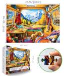 PuzzOne Puzzles for Adults 1000 Pieces, Fall Dog Animal Mountain Camping Jigsaw Puzzles 1000 Pieces Landscape for Adults Challenging Game Nights, 27.5 x 19.7 Inches