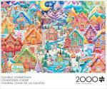 Buffalo Games – Colorful Cookietown - 2000 Piece Christmas Jigsaw Puzzle - Festive Holiday Puzzles for Adults – Precision-Cut Pieces, Winter Artwork, and Hours of Relaxing Fun