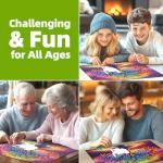 Blueforest 1000 Piece Puzzles for Adults, Neon Life Tree Puzzles for Adults, Hard Challenge Art Jigsaw Puzzle, for Gifts Xmas Birthday Party Games Family, 27.5 * 19.7 inch - Dust Free Puzzle