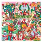 Mudpuppy Merry Catmas! – 500 Piece Family Jigsaw Puzzle with Colorful and Fun Illustrations of Christmas Themed Cats for Children Ages 8 and Up