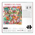 Mudpuppy Merry Catmas! – 500 Piece Family Jigsaw Puzzle with Colorful and Fun Illustrations of Christmas Themed Cats for Children Ages 8 and Up