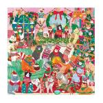 Mudpuppy Merry Catmas! – 500 Piece Family Jigsaw Puzzle with Colorful and Fun Illustrations of Christmas Themed Cats for Children Ages 8 and Up