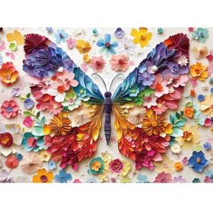 500 Piece Puzzle for Adults,Colorful Butterfly Flower Puzzle for Kids Teen Adults,Recycled Paper Unique Fun Jigsaw Puzzle 500 Piece,Challenging Family Game Gift for Friends Men Women Seniors,20.5*15In