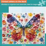 500 Piece Puzzle for Adults,Colorful Butterfly Flower Puzzle for Kids Teen Adults,Recycled Paper Unique Fun Jigsaw Puzzle 500 Piece,Challenging Family Game Gift for Friends Men Women Seniors,20.5*15In