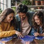 White Mountain 1000 Piece Jigsaw Puzzle Winter Christmas Holiday Puzzles for Adults and Kids 24"x30" Large Pieces - Village Christmas Tree