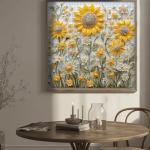 Sunflower Puzzles for Adults 1000 Pieces, PICKFORU Spring Flower Garden Puzzle Nature, Difficult Hard Golden Sunflower Art Theme, Challenging for Adults
