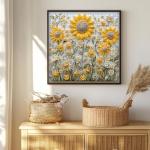 Sunflower Puzzles for Adults 1000 Pieces, PICKFORU Spring Flower Garden Puzzle Nature, Difficult Hard Golden Sunflower Art Theme, Challenging for Adults