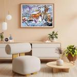 JJYHULK Christmas 2000 Piece Puzzle for Adults, Puzzles for Adults 2000 Pieces, Winter Snow Bonfire Birds Dog Jigsaw Puzzles, Challenging Puzzle Perfect for Game Nights, 39" X 28"