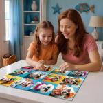 2000 Piece Puzzle for Adults – Cute Dogs in Tropical Style with Hawaiian Shirts & Sunglasses – Vibrant Colors, Challenging 2000 Pieces Puzzle Gift for Dog Lovers & Families – 39" x 28"