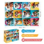 2000 Piece Puzzle for Adults – Cute Dogs in Tropical Style with Hawaiian Shirts & Sunglasses – Vibrant Colors, Challenging 2000 Pieces Puzzle Gift for Dog Lovers & Families – 39" x 28"