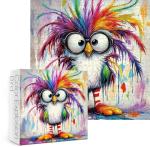 Colorful Funny Bird Puzzles for Adults 1000 Pieces. Cute Bird Jigsaw Puzzles. Challenging Fantasy,Animal,Art Puzzles