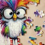 Colorful Funny Bird Puzzles for Adults 1000 Pieces. Cute Bird Jigsaw Puzzles. Challenging Fantasy,Animal,Art Puzzles