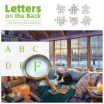 Read Room Puzzles for Adults 500 Pieces Book Jigsaw Puzzles for Adults Puzzles 500 Pieces Winter Reading Nook Scene Challenging Family Puzzle for Seniors Women Men Size is (21"x15")