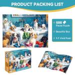 500 Piece Puzzle for Adults – Cute Dogs Bathing Jigsaw Puzzle for Adults, Kids & Seniors – Eco-Friendly Recycled Paper – Fun & Challenging Family Game Gift for Friends and Family (20.5 x 15 in)