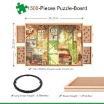 ALL4JIG 1500 Piece Rotating Puzzle Board with Drawers and Cover,25"x34"Portable Wooden Jigsaw Puzzle Table for Adults Portable,Lazy Susan Spinning Puzzle Boards Birthday Gift for mom