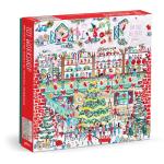 Galison Toy Workshop – 500 Piece Michael Storrings Foil Jigsaw Puzzle Featuring Beautiful Artwork of A Christmas Toy Workshop with Frosty Foil Accents