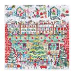 Galison Toy Workshop – 500 Piece Michael Storrings Foil Jigsaw Puzzle Featuring Beautiful Artwork of A Christmas Toy Workshop with Frosty Foil Accents